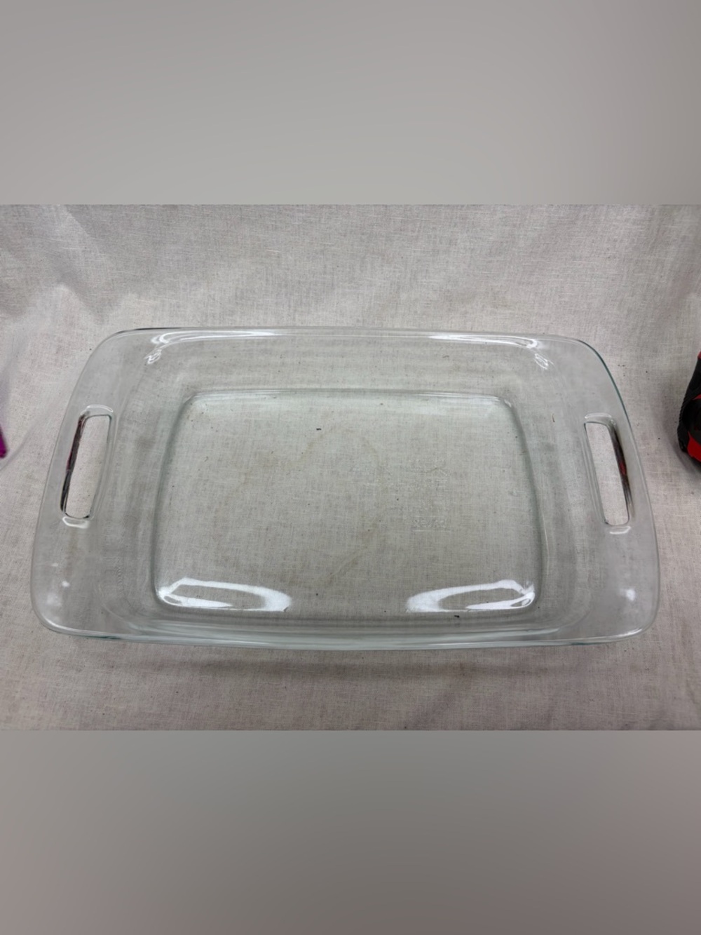 Pyrex Clear Rectangular Glass Baking Dish with Built-In Handles